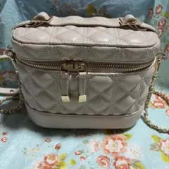 RANDA キルティング2WAYバニティバッグ クリーム