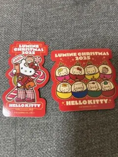 ハローキティ LUMINE CHRISTMAS 2025 ステッカー　ルミネ
