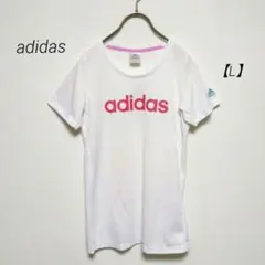 adidasアディダス【L】CLIMALITE スポーツシャツブランドロゴ 速乾
