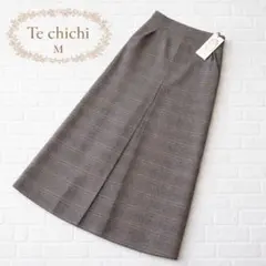 定価7920円 テチチ M チェックスカート 裏地付　新品タグ付き　ブラウン