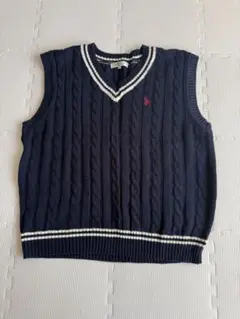 U.S. POLO ASSN 刺繍ノースリーブトップス　ベスト　高校生にも　LL