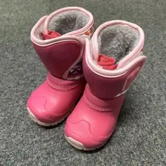 スノーブーツ 13-14cm 子供用 雪遊び 幼児 ファー付き 厚底 防水