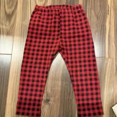 赤黒チェック柄ユニクロbabyの90㎝裏起毛