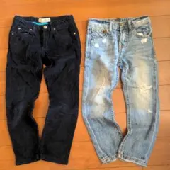 ザラKids　パンツ　２本セット　ダメージデニム　110 3-4 4-5