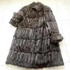 希少カラー グレー ショート丈 ロシアンリス リバーシブル リアル 