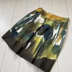 MaxMara Weekend シルク リネン スカート 34 タック フレアのサムネイル