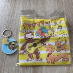 おさるのジョージキーホルダー　ミニ巾着袋