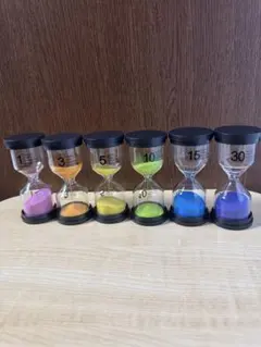砂時計 6個セット 1分 3分 5分 10分 15分 30分
