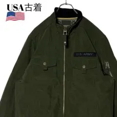 USA古着 U.S.ARMYミリタリージャケット 緑 L ブルゾン ジャンパー