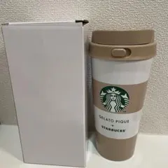 gelato pique ボーダーステンレスTOGOボトルモカベージュ473ml