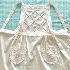 昭和レトロ　ヴィンテージ　レース　エプロン