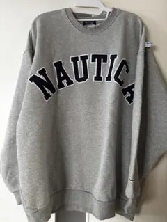 NAUTICA グレー ロゴスウェット