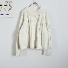 ローリーズファーム　ケーブルニットセーター　ゆったり◎ カジュアル　定番カラー