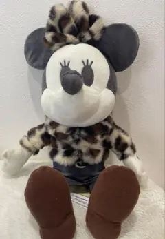 ミッキーマウス＆ミニーマウス　デココレ アニマルレオパードBIGぬいぐるみ