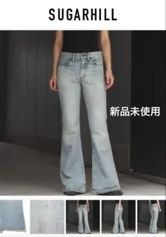 SUGARHILL フェイデッドモダンデニムフレアトラウザーズ