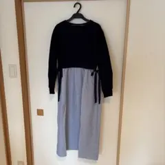 【未使用】STRAWBERRY FIELDS ストライプ長袖ワンピース