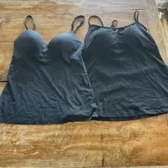 ユニクロ　エアリズム シームレスVネックブラキャミソール　Mサイズ 黒　他