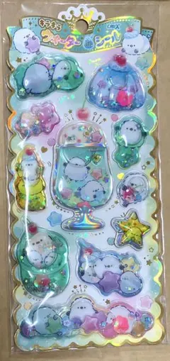 【正規品】シマエナガ　ウォーターシール　クリームソーダ