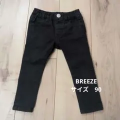 BREEZEブラックデニム長ズボン