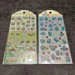 ケロケロけろっぴ ハンギョドン シール 2枚セット　はぴだんぶい　キラキラ