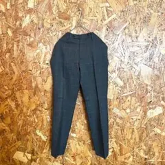 Green Label relaxing スラックス チェック柄 ダークグレー