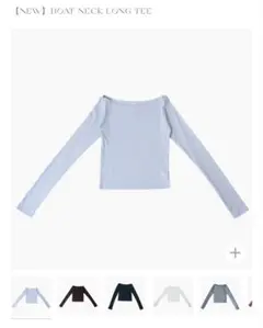 draw drawers Boat Neck Long Tee ドット花柄 - メルカリ