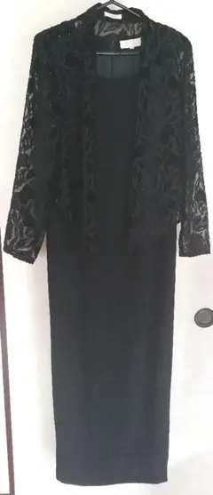 フォーマルロングドレス ジャケットセット ブラック