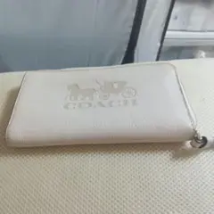 馬車COACH ホワイトレザー長財布