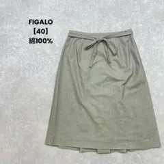 a2383＊FIGALO parisバックプリーツコットンフレアスカート【40】のサムネイル