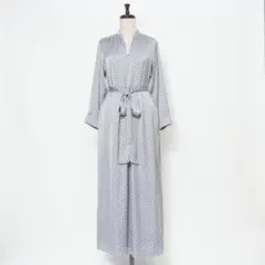 美品 ビューティー&ユース 総柄ロングワンピース ブルー サイズF*FD1156