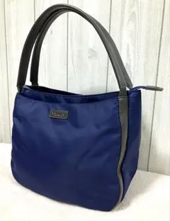 美品 Y'SACCS イザック トートバッグ ナイロン✖️レザー ネイビーのサムネイル