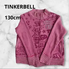 ティンカーベル　アウター　ジップ　スウェット　130cm　レッド系