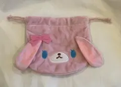 シュガーバニーズ　ふわふわ巾着　ももうさ