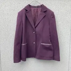 2691【ダックス】9AR♡パープル系 テーラードジャケット 日本製 毛混合