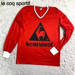 le coq sportif レッドカラー ビックロゴ スポーツシャツ