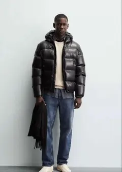 zara ダウン 光沢 Sサイズ