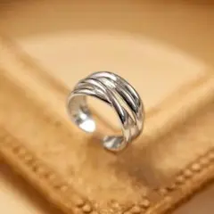 指輪 リング シルバー ホワイトゴールド レディース 4連 おしゃれ 存在感