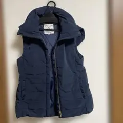エニィファムフード付きダウンベスト ネイビー