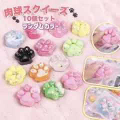 肉球スクイーズ 10個セット ぷにぷに ストレス解消 癒しグッズ かわいい犬猫