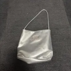 シルバー トートバッグ ワンショルダー