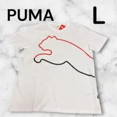 PUMA （プーマ）メンズTシャツ L 白 ビッグロゴ 新品タグ付