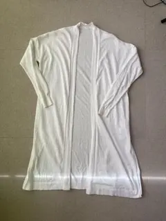 MUJI/無印良品 　コットン素材　UVカットロングカーディガン　白　サイズM
