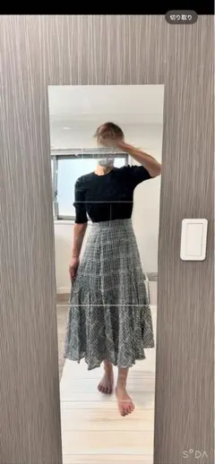 ★JUSGLITTYジャスグリッティー★チェック柄 ニットワンピース★サイズ2