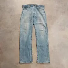 リーバイス501 Levis W33 ブルーデニム 青 古着 ヒゲ 18925