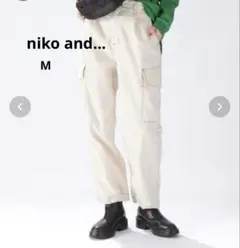 niko and ニコアンド カーゴパンツ ハイウエスト ミリタリーパンツ