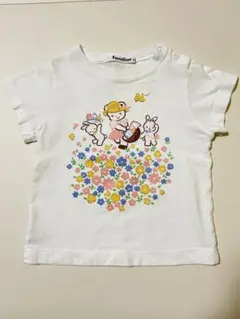 ファミリア おはなし お話 Tシャツ トップス 半袖 お花畑 ピクニック 80