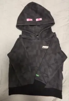 Minecraft エンダーマン パーカー 黒 130cm 裏起毛