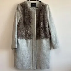 美品‼︎ Urban Research ノーカラーコートグレー