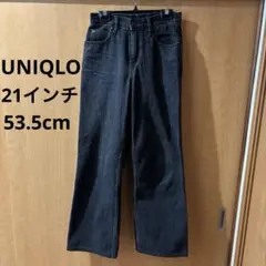UNIQLO バギージーンズ　21インチ(５３.5cm) ダークグレー