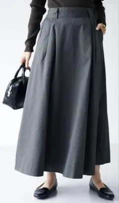 CRAFT STANDARD BOUTIQUE タックロングスカート カーキ M